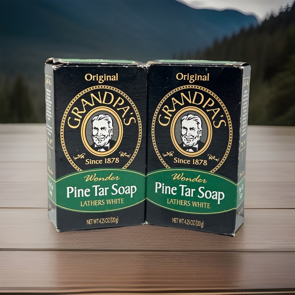 Lot Of 2 - Grandpa's Pine Tar Soap 4.25β Oz
